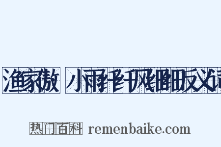 渔家傲·小雨纤纤风细细反义词是什么意思的图片